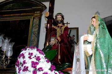 Los 8 pasos de la procesión del Viernes Santo, a punto en la Basílica de Telde (Foto TA)